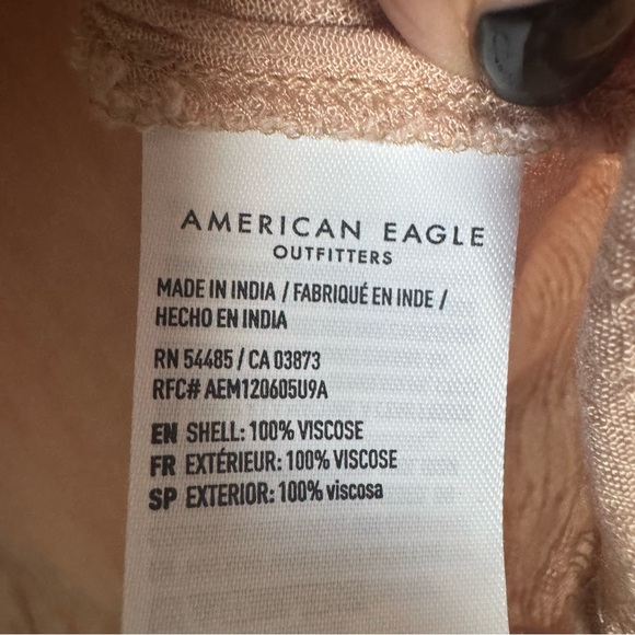 American Eagle Outfitters Blush Wrap Blouse Size Medium - Picture 4 of 7